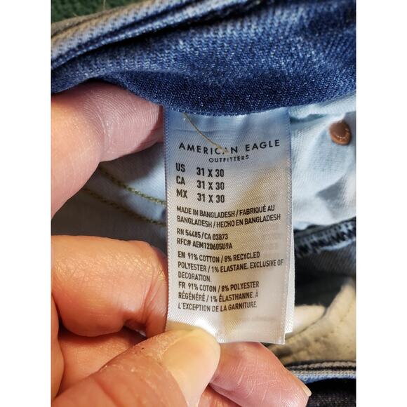 American Eagle Outfitters Classic Blue Slim Straight Jeans - Picture 5 of 14